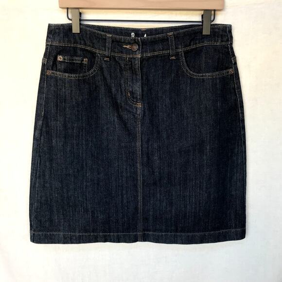 Boden Dark Wash Denim Short Skirt size 8R - Picture 1 of 5